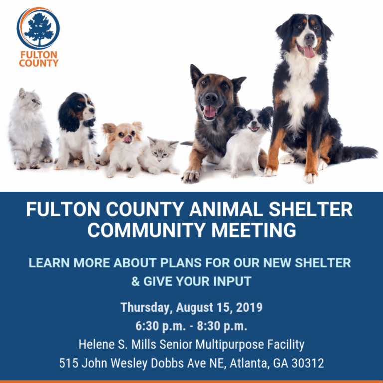*August 15* Residents Invited to Fulton County Animal Shelter Community Meeting