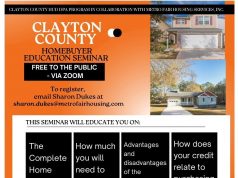 @claytoncountyga Clayton County DPA Program in collaboration with Metro Fair Housing Services Inc, is hosting a Homebuyer Education Seminar!
